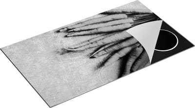 Chefcare Inductie Beschermer Wortels op Grijze Marmer - Zwart Wit - 90x50 cm - Afdekplaat Inductie - Kookplaat Beschermer - Inductie Mat
