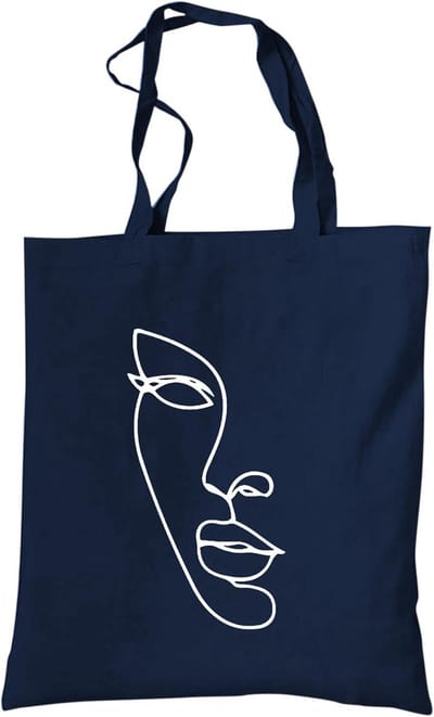 Duurzame Katoenen Boodschappentas met Stijlvol Vrouwen Silhouet - Mooi Mode Accessoire