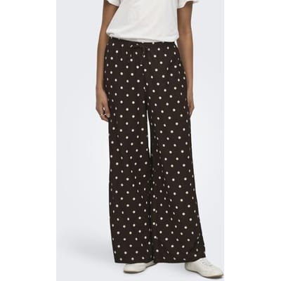 Jacqueline de Yong Broek Jdydebbie New Loose Pant Jrs Dia 15370187 Coffee Bean/sandshell Dot Dames Maat - W26 X L32