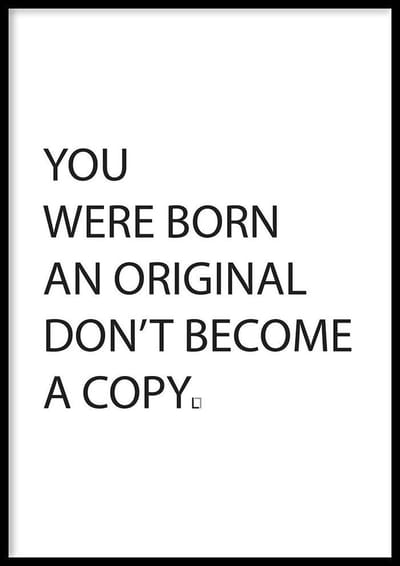Poster Born original - 50x70cm - Poster met tekst