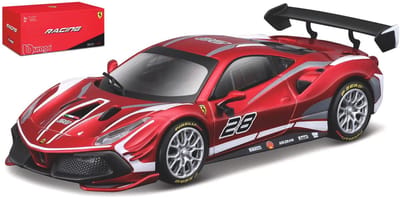 Ferrari 488 Challenge EVO #28 2020 Rood Metallic / Wit 1:43 Bburago Signature Series