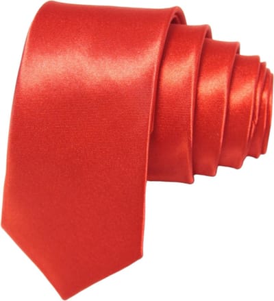 Fako Fashion - Skinny Stropdas - Smal - 5cm - Smalle Das - Effen - 145cm - Rood