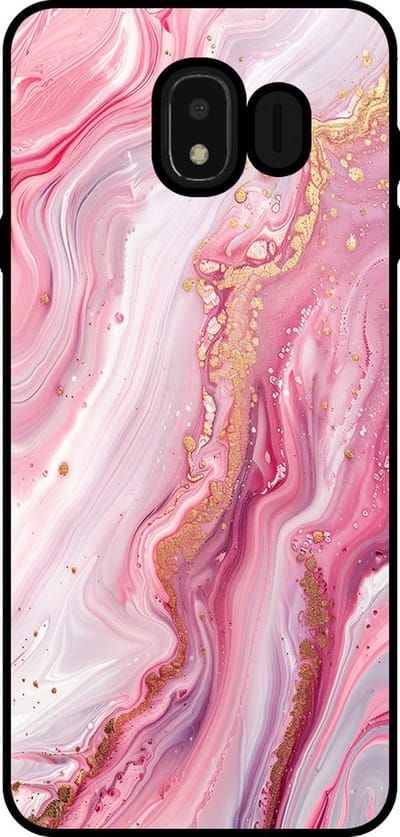 Smartphonica Telefoonhoesje Geschikt voor Samsung Galaxy J4 2018 met marmer opdruk - TPU backcover case marble design - Roze geschikt voor Samsung Galaxy J4 2018