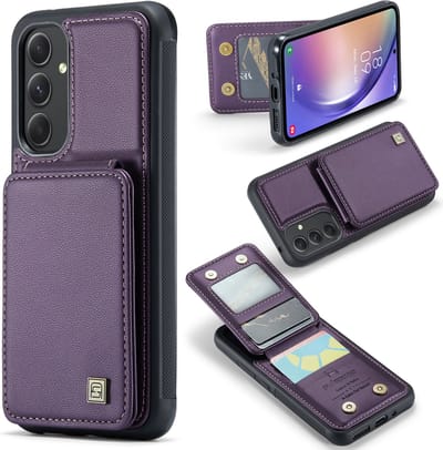 Portemonnee Backcover met RFID-bescherming voor Galaxy A55 5G _ Paars
