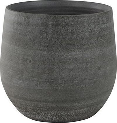 Ter Steege Plantenpot/bloempot - keramiek - modern - grijs - D36 x H32 cm