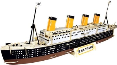 Wootec Houten bouwpakket Titanic - 3D puzzel voor kinderen vanaf 8 jaar