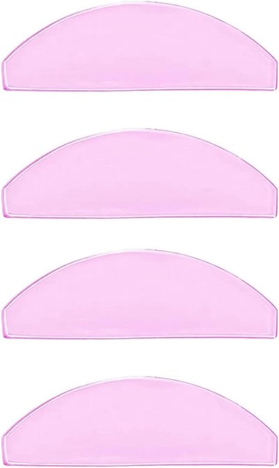 2 Pairs Korean Eyelash Lift Shields, Flat, Ultra Passible, Self Adhesive Reusable Eyelash Lift Pads, Pink - ShopVlot