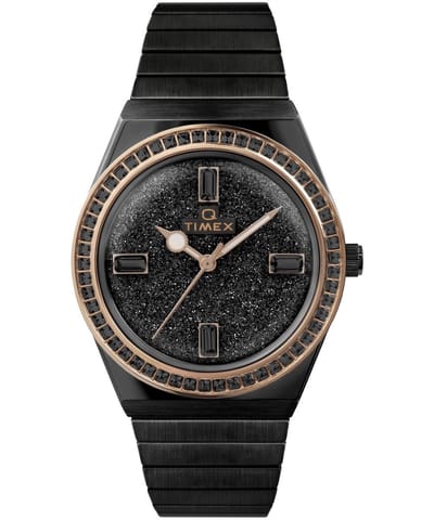 Timex Q Reissue TW2W10600 Horloge - Staal - Zwart - Ø 36 mm