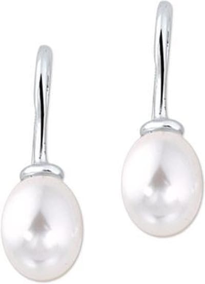 TFT Oorhangers Franse Haak Parel Zilver Gerhodineerd Glanzend