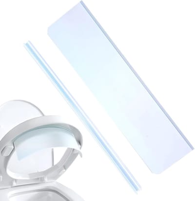 Toilet spatbescherming - Urine deflector - Badkamer netheid - Antislip bevestiging - 25.4 cm - Wit