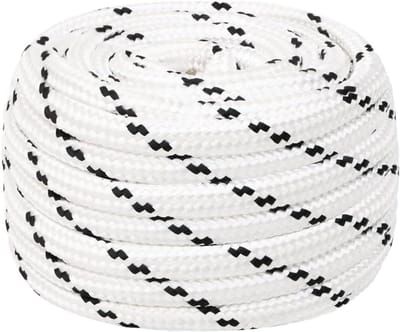 Gevlochten Touw - Polyester Koord - Klus Werk - Hoge Treksterkte - 20 mm x 25 m - Wit