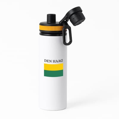 Hacebo® - Den Haag waterfles met draaidop oranje - Rotterdam - Hagenezen, Hagenaren of toeristen - Vlag - Den Haag - Zuid Holland - water fles - 850ML