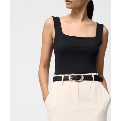 French Connection Rallie Square Neck Bodysuit Black Maat: XS | Slipjes Outlet | Dames | Zwart