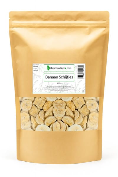 Gevriesdroogde Banaan Schijfjes - 200 gram - Gezonde Bananenchips Zonder Suiker - Natuurproduct - 100% Puur Fruit - Knapperige Snack & Topping