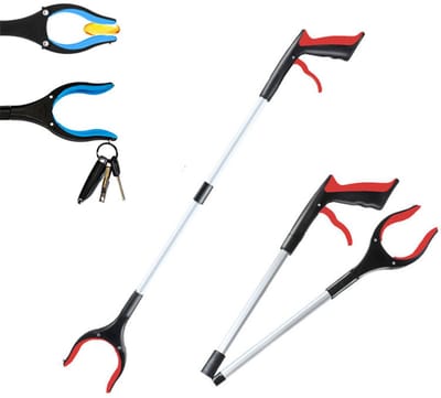 Grabber -Grijpers -Grijparm - Hulpgrijper -Grijpstok - Grijpstok voor ouderen - Grijparm - Voor invaliden -Opvouwbaar -Handleuning voor ouderen - Geavanceerd grijpapparaat - Handleuning van 83 cm - 360° draaibare kop -Afvalgrijper - Rood