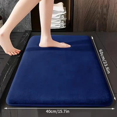 Bovista Sneldrogende Badmat - Douchemat - Antislip - Wc Mat - Toiletmat - Badkamermat - Marineblauw