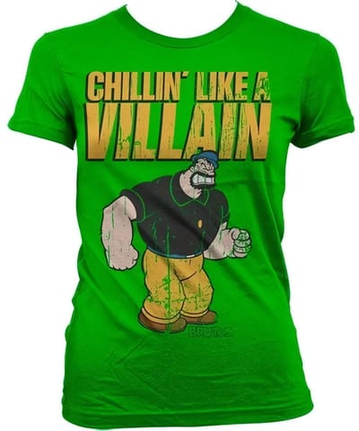 Popeye Chillin'Like A Villain T-shirt voor dames, groen