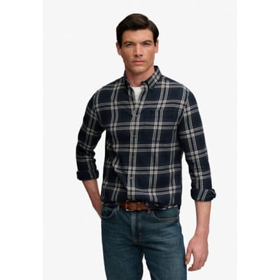 Superdry - Katoenen Lumberjack Overhemd met Lange Mouwen - Heren - Lange mouwen shirts