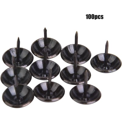 100 Stuks Bekledingsnagel Retro Ronde Kop Verdikt Decoratief Meubelaccessoires 19 x 23mm