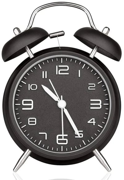 IvoQ Klassieke Zwarte Retro Wekker – Stil & Extra Luide Bel – Vintage Look – Mechanisch Alarm