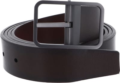 PORSCHE DESIGN Leren Riem Business Belt 35 Logoprint W110 Darkbrown Donkerbruin