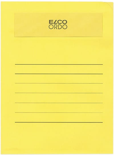 Elco Volumino L-map met venster A4 50 stuks 231 x 313 mm Diepgeel