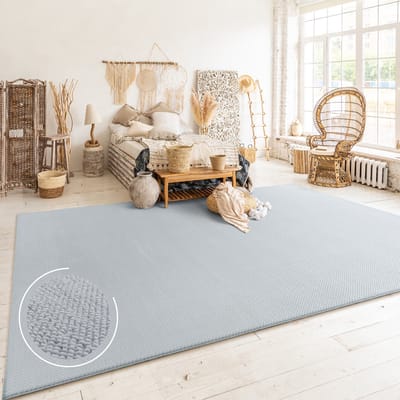 Paco Home Vloerkleed Woonkamer Laagpolig Boho Scandinavisch Eenkleurig 120x160 cm