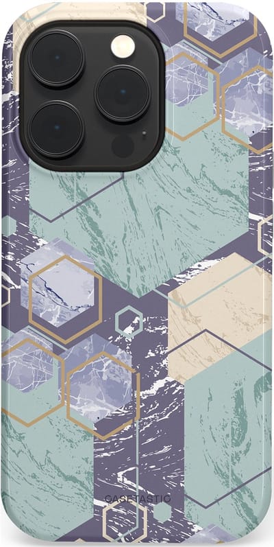 Casetastic hoesje geschikt voor Apple iPhone 14 Pro - MagSafe - Dubbellaagse bescherming - Veerkracht - Fashion Case - Zilver Crème