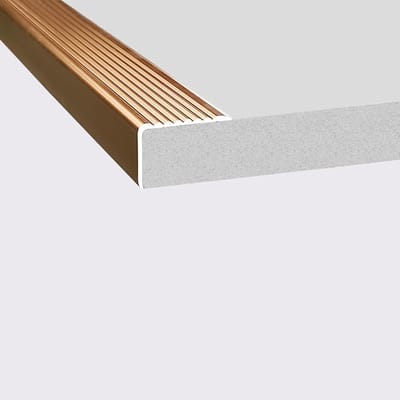 Traprand Aluminium - Trapneus Profiel - Trap Beschermen - Zelfklevend & Schroefbaar - 90 cm Goud - Goud