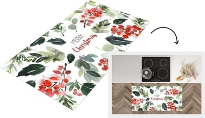 Keukenloper - Loper keuken - Kerst - Quote - Waterverf - 120x60 cm - Keukenloper vinyl