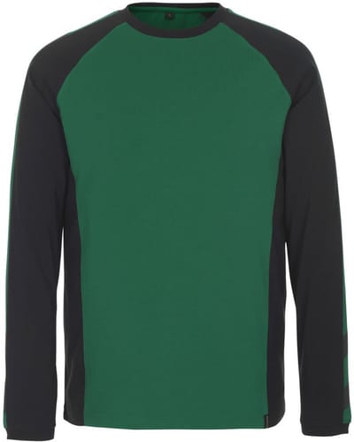 Mascot Unique T-shirt, met lange mouwen 50568-959 - Groen/Zwart - 3XL