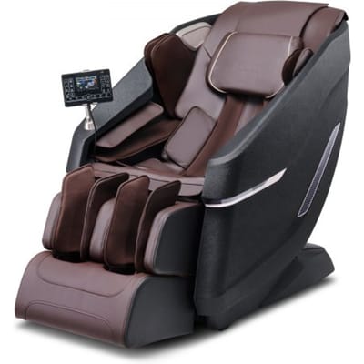 VEVOR Massagestoel met Flexibele SL-Rail, 3D Full Body Shiatsu-Massageapparaat, Zwaartekrachtvrij, 10 Tot 18 Automatische Modi, Verwarming, Bluetooth-Luidspreker, Luchtkussen en Touchscreen 160 KG