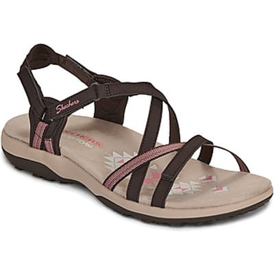 Skechers Chocolade Reggae Slim Sun Array Sandalen