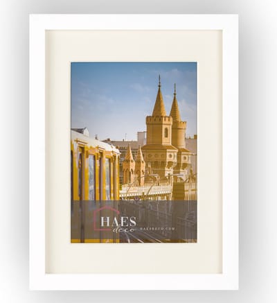HAES DECO - Fotolijst Berlin wit met passepartout voor foto formaat 9x13 en 13x18 - SP12218