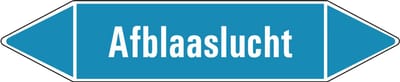 Afblaaslucht leidingmarkering op vel 126 x 26 mm - 5 per vel