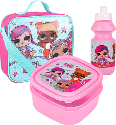 LOL SURPRISE Lunch Set Tas + Drinkbeker + Broodtrommel School Roze