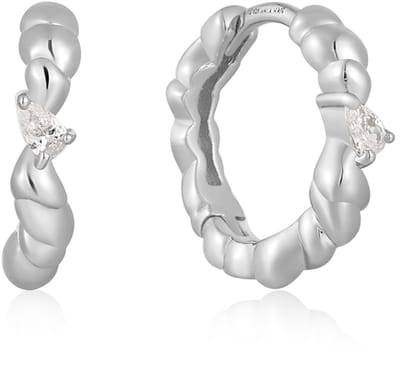 Ania Haie AH E050-01H Taking Shape Dames Oorbellen - Oorringen - Sieraad - Zilver - 925 Zilver - 2 mm breed - 13 mm lang