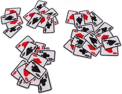Patches voor Kleding en Accessoires, Zelfklevende Dust Stickers, Poker Hart Applicaties, Set van 20 Borduurapplicaties