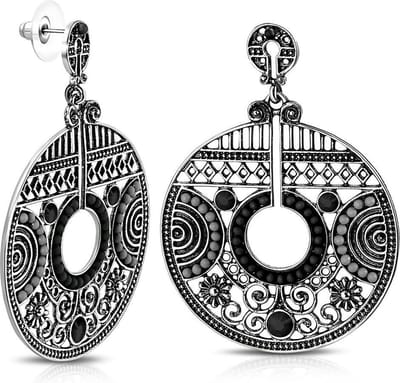 Montebello Oorbellen Vintage FEF366 - Bijoux - Boheems - 65x45mm