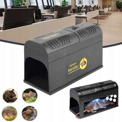 Elektronische Rattenval - Muizenval - Professioneel Rattenlokstation - Hoogspanningsval Voor Muizen - Doosval - Voor De Tuin