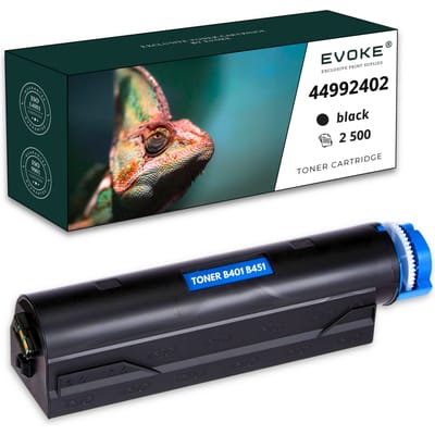 Evoke Compatibele Toner voor Oki 44992402 Zwart 2500 Pagina's B401D B401Dn Mb441 Mb451 Mb451Dn Mb451Dnw Mb451W