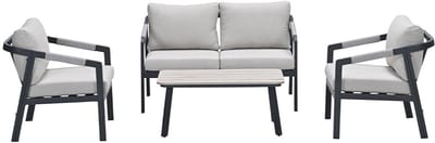 Garden Impressions Milou loungeset 4-delig - donker grijs