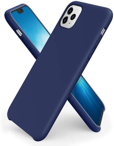 geschikt voor iPhone 11 Hoesje Siliconen - Soft Touch Telefoonhoesje - geschikt voor iPhone 11 Silicone Case met zachte voering - Liquid Silicone Case Hoesje geschikt voor iPhone 11 blauw