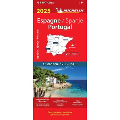 Michelin wegenkaart 734 Spanje Portugal 2025