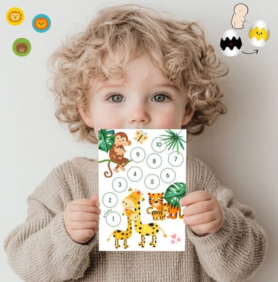 Beloningssysteem Jungle met Stickers & Plassticker – Zindelijkheidstraining