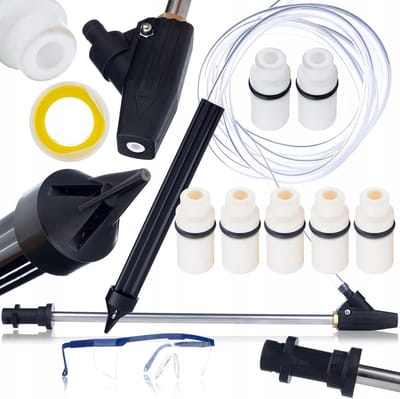 Zandstraal Set - Hogedruk Accessoire - Hardnekkig Vuil Verwijderen - 7 Sproeiers Inclusief - 160 Bar - Zwart