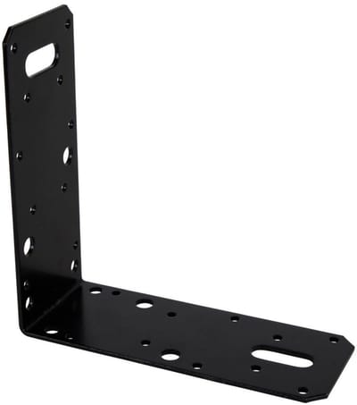 Hoekanker Vlak - 150 x 150 x 60 x 2.5 mm - Zwart
