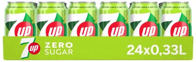7UP - Zero Sugar - Koolzuurhoudende frisdrank zonder suiker - Verfrissende citroen-limoen smaak