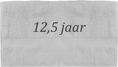 Handdoek - 12,5 jaar - 100x50cm - Wit