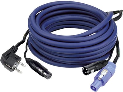 DAP FP10 Power-/signaalkabel 10m Schuko-Powercon/XLR-XLR, AUDIO - Audiokabel